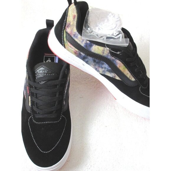 Vans Men's Kyle Walker Tie Dye Terry Black Multi Color Lace Up Skate Shoes NIB - Picture 4 of 5